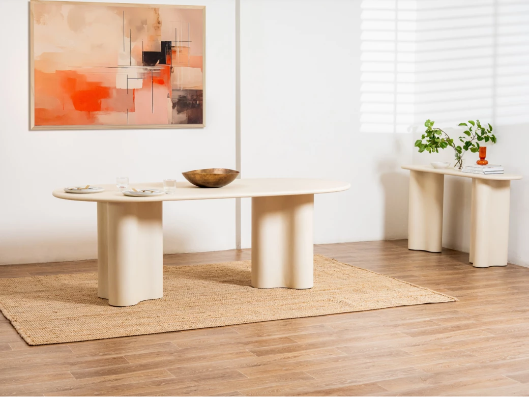 沿海餐桌鹅卵石