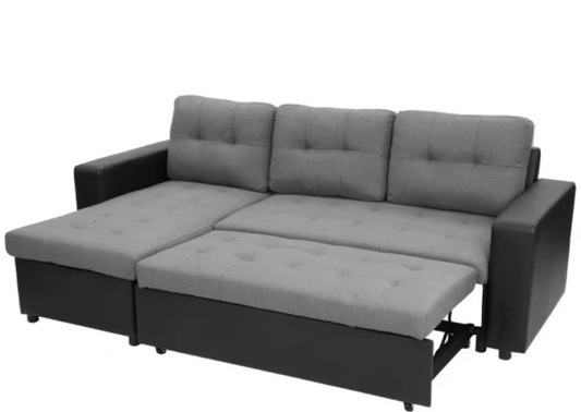 灰色储物沙发床