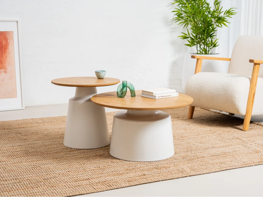 Coach咖啡桌橡木套装