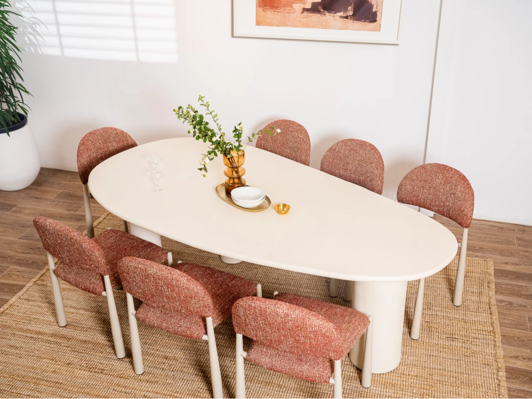 海岸曲线餐桌卵石