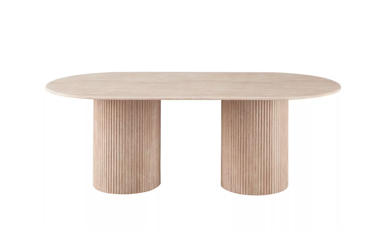 庞贝长方形餐桌石灰华