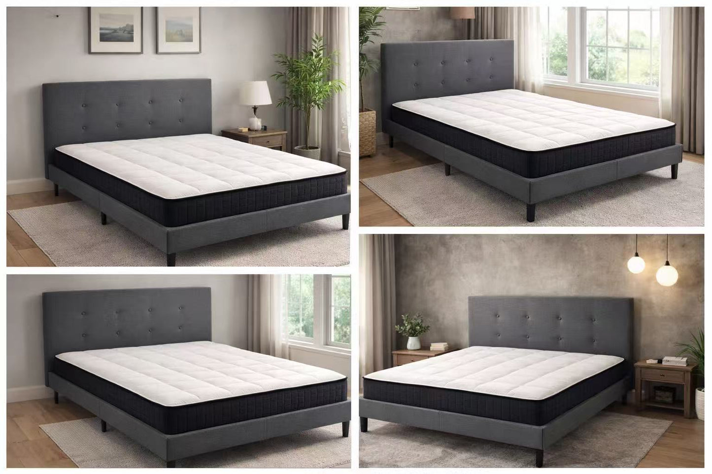 全新布艺拉扣床架